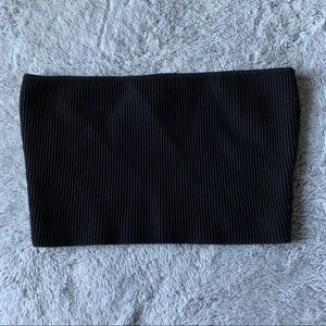 Aritzia Babaton knit ribbed black tube top sz. L